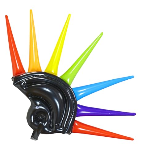 W WIDMANN MILANO Party Fashion 01459 – uppblåsbar hjälm, med spikar, 90 cm, tillbehör, karneval, huvudbonad, hårprydnad