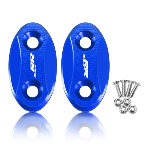 Partie arrière Accessoires Moto CNC - Cache-rétroviseurs Éliminateurs De Vibrations Cache-Trous Rétroviseurs pour BMW S1000RR 2009-2018(Turquesa)