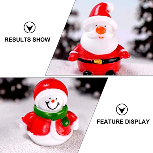 Amosfun - 18 peças de decorações de Natal Miniatura de boneco de neve de Papai Noel Acessórios de ja