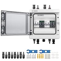 PJERJZN Solar Kombigerät (1-in-1-Out/2-in-2-Out/4-in-4-Out) mit 1000V DC 40A LS-Schalter & 20-40KA SPD, IP65 Wasserdichtes Gehäuse (PC+ABS) für Wohnmobile/Dach/Inselanlagen (2-in-2-Out)