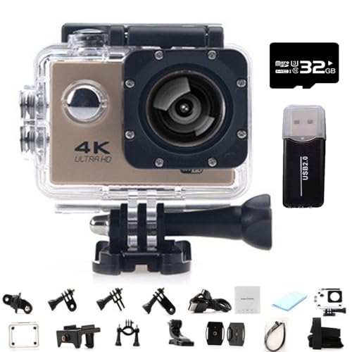 Roamix Vision 4k Action Camera, 170 ° Ultra Wide Angle WiFi Camcorder, 4K�A�N�V�����J�����A170°���L�pWiFi�r�f�I�J�����A�ʐ^�B�e��_�C�r���O���D�Ƃ̂��߂̉��O�h���X�|�[�c�J����