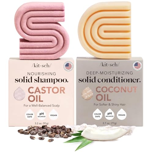 Kitsch Castor Oil Shampoo Bar & Coconut Oil Conditioner Bar
