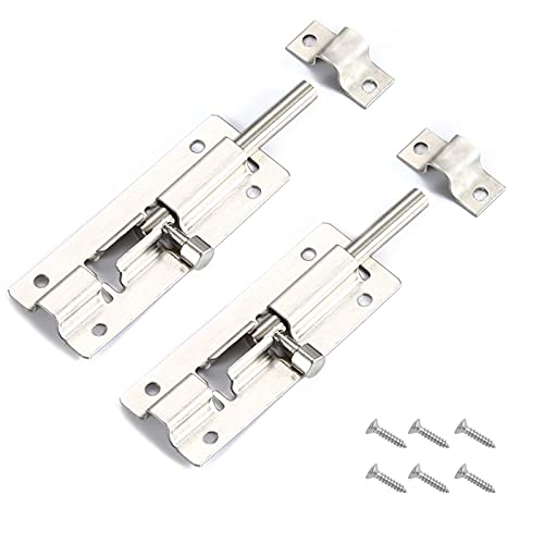 Pernos de cerradura de puerta, cerraduras de puerta de acero inoxidable a prueba de óxido internas, uso para baño, inodoro, ventana, muebles, puerta Cover