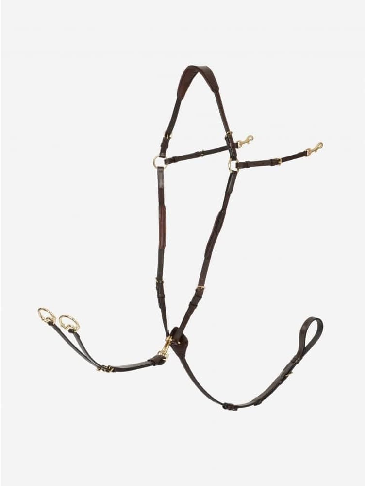 LeMieux Breastplate (D-Ring Attachment) - Havana/Brass - Cob