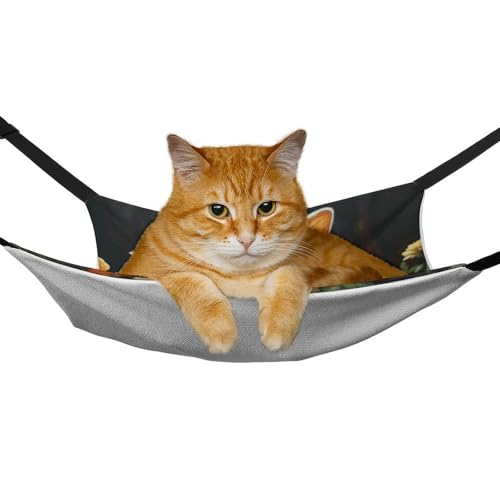 Hamac pour chat réglable - Lit doux suspendu lapin et petits animaux - 7