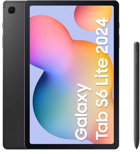 Samsung Galaxy Tab S6 Lite 2024 WiFi Model 10.4' (No Calls or Text) Version Region Latina with S Pen 7040 mAh 8MP (Oxford Gray SM-P620NZAETPA, 128GB + 4GB)