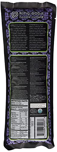 King Soba 6-Pack Gluten Free & Organic Black Rice Pasta Noodles 8.8Oz - 3 Servings Per Package #TOP1