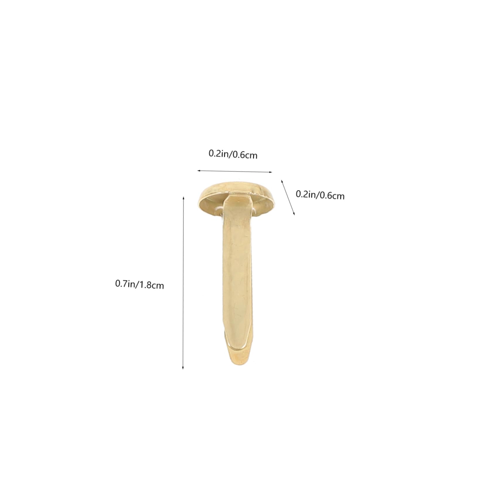 Housoutil Metal Paper Fasteners 100pcs Round Brads Brad Fasteners for Paper Crafts