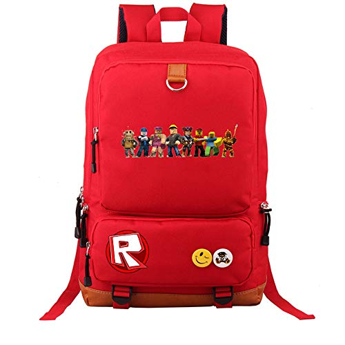 NINIUBAL Unisex Roblox Impresión de Dibujos Animados Mochila de Lona Mochilas para Deportes