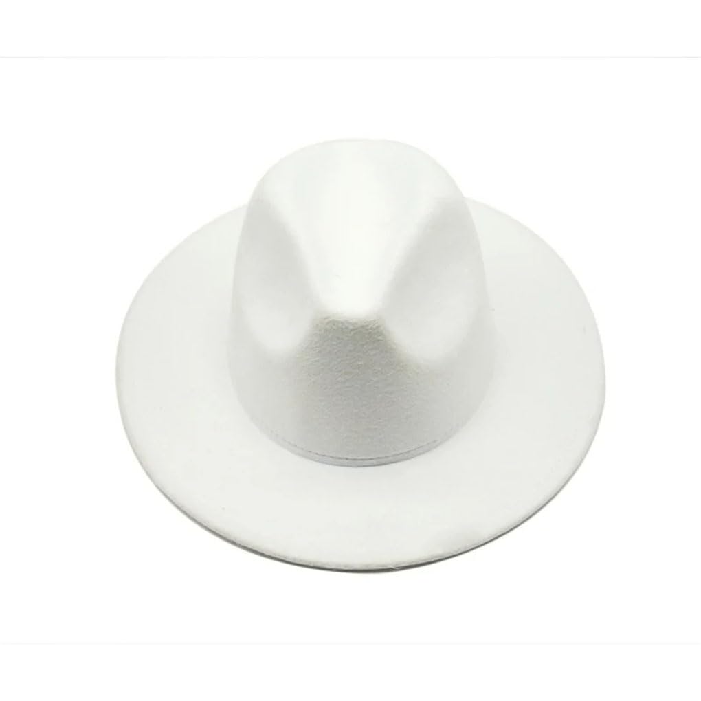 Cappello da donna in feltro Fedoras Big Brim cappelli per le donne Vintage Lady Flat Brim Jazz Cap