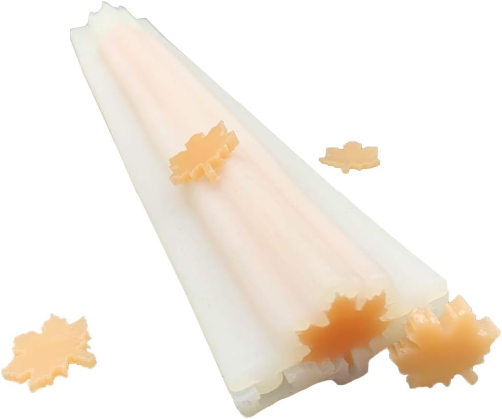 EchoDone Maple Leave Tube Column Silicone Soap Candle Mold