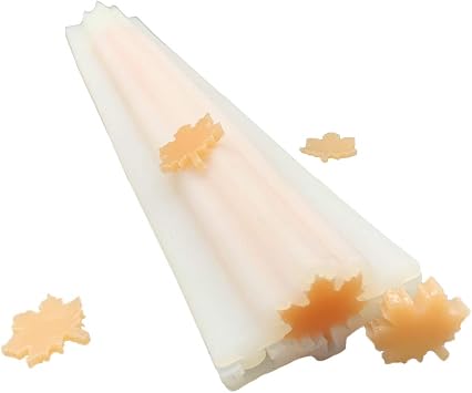 EchoDone Maple Leave Tube Column Silicone Soap Candle Mold Embed Soap Making Supplies Silicone Mold for Soap