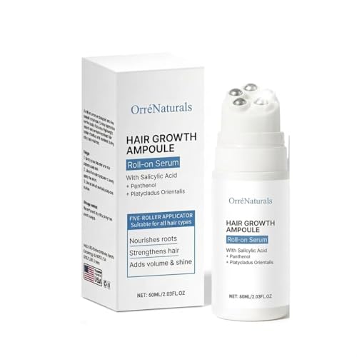 Orrenaturals Hair Revival Ampoule Orrenaturals Hair Growth Serum Roll on Scalp with Pumpkin Seed Extract Aloe Vera and Menthol for Thicker Healthier Hair 60ml(1)