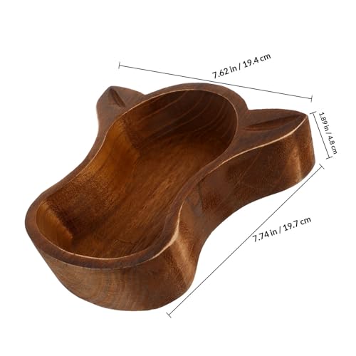 Bol de madera multiusos y reutilizable para servir postres de forma segura 3