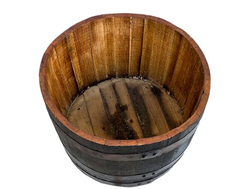 Temesso Halbes Fass aus einem originalen schottischen Whiskyfass (Oberfläche geölt - mit Ablaufbohrungen)