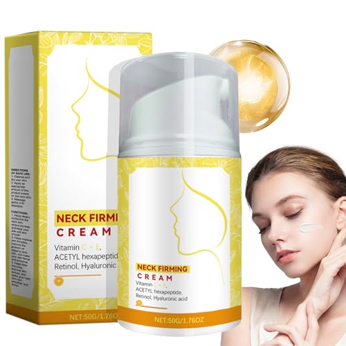 Ledeak Crema Reafirmante de Cuello con Retinol, Hidratante Antiarrugas Crema para Cuello y Escote, Retinol Neck Firming Cream para Damas Chicas, Reducción de Arrugas, Reafirmar la Piel