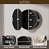 TETOTE 20 x 20 Inch Medicine Cabinet Mirror Black Framed Round Mirrored Medicine Cabinets for Bathroom Adjustable Shelves Modern Bathroom Mirror with Storage Wall Mounted