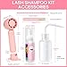 Buqikma Lash Cleaning Kit - Lash Shampoo Kit Eyelash Extension Cleanser for Extensions 60ML with Rechargeable Handheld Lash Fan Dryer Mascara Brush Rinse Bottle Makeup Cleansing Foam for Lash Care