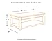 Signature Design by Ashley - Gavelston Coffee Table w/ Fixed Shelf, Rubbed Black Finish