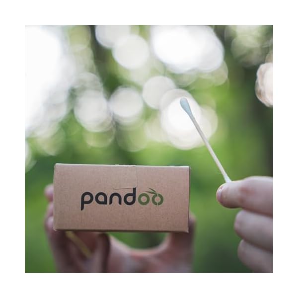 pandoo 4er Pack plastikfreie Bambus Wattestäbchen | 800 Stück | 100% biologisch abbaubar, vegan & nachhaltig | premium Wattestäbchen | Alternative für Plastik- und Papier-Wattestäbchen – Bild 5