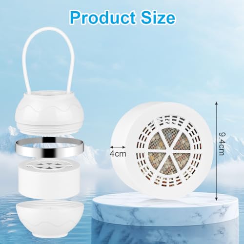 AOOTE Haushaltswannenfilter Universal Ersatzpatrone,2 Stück Filterpatrone für Badewannenkugelfilter,Ersatzfilterpatrone,Einfache Installation,Badewanne,Kann Chlor,Kalk,Verunreinigungen entfernen