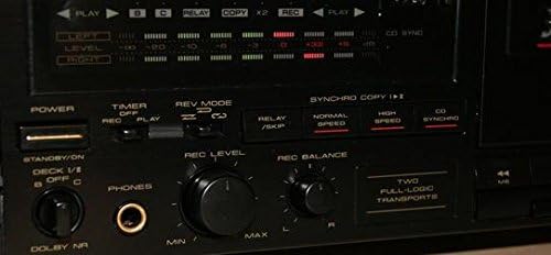 Close-up of recording and playback controls on Pioneer CT-W530R