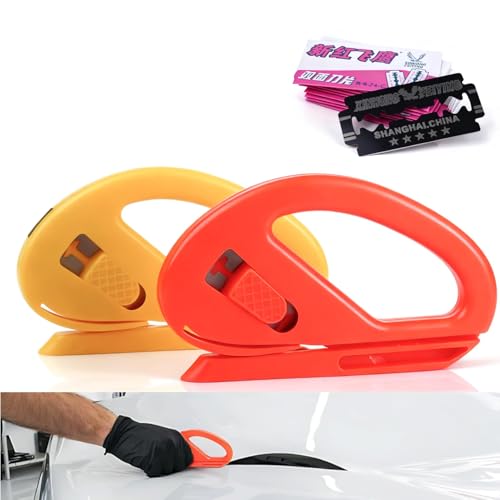 Geschenkpapier Schneider für Rollen 2er Pack mit 10 Ersatzklingen – Ergonomischer Cutter für saubere Schnitte von Geschenkpapier, Bastelpapier und mehr – Ideal für Feiern und Anlässe