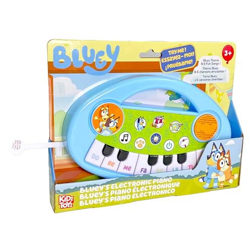 Bluey Music Time Electronic Learn to Play Keyboard - Portable Learning Keyboard Musical Education Learning Toy for Toddlers and Preschoolers