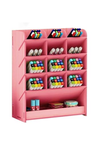 Notpa Masaüstü Kalemlik Organizer 12 Bölme Ofis Düzenleyici Pembe