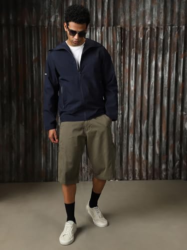 Image of High Star Men Printed Polyster Relaxed Fit Hood Long Sleeve Jackets