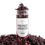 TEAFLOOR Dried Natural Hibiscus Flower Tea,Whole Flower |Caffeine Free Tea|Dried Hibiscus Flowers|Brew Hot Or Iced |Herbal Hibiscus Tea| No Small Pieces, Brew Hot Or Iced, Net Weight 50G (30+ Cups)