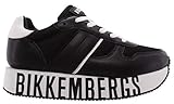 BIKKEMBERGS Damen Mädchenschuhe Sneakers Junior Leder Schwarz