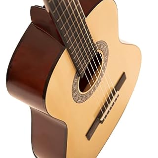 ‘Stretton Payne’ Guitare GAUCHERS Acoustique Classique 3/4 Pack – Naturel – Avec Housse et Accordeur électronique et… - Les Beatles, Paul McCartney, John Lennon, RIngo Starr, George Harrison 'Stretton Payne' Guitare GAUCHERS Acoustique Classique 3/4 Pack - Naturel - Avec Housse et Accordeur électronique et… – Image 4