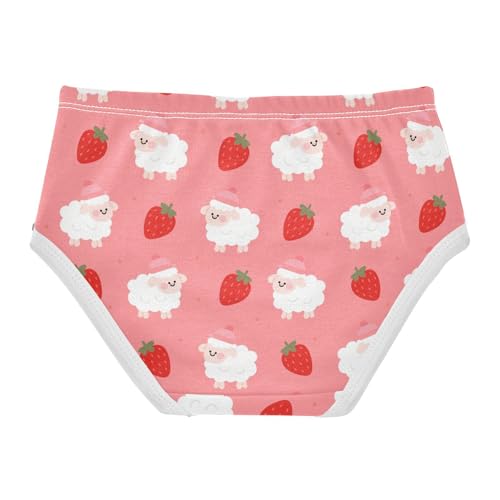 Girls' Underwear Cute Sheep Red Strawberry Toddle Brief Panties 203012212