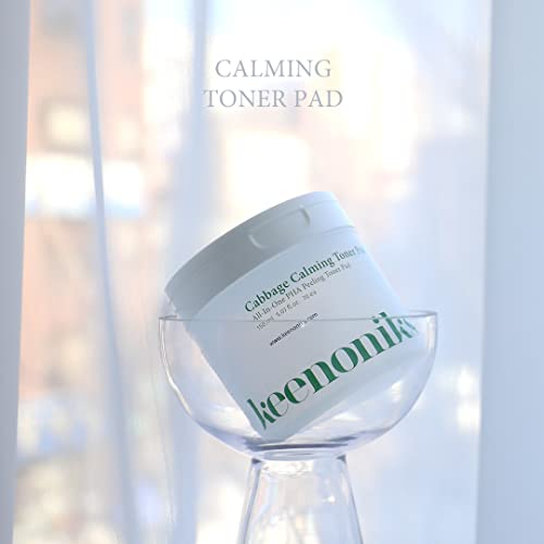 Keenoniks Toner Wipes For Face - Cabbage Calming Facial Toner Pad Helps Skin Soothe, Mild Exfoliating, Pore Minimizing, Sebum Control | Non-Irritant Vegan Cotton Pad | Korean Skincare - 70Ea (5.07Oz) #TOP7
