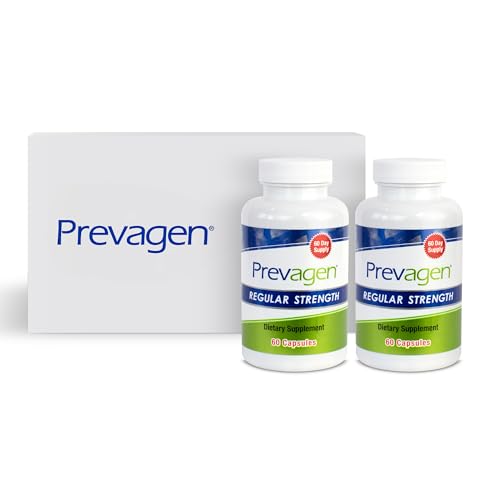 Prevagen Regular Strength 10mg, 60 Capsules |2 Pack| with Apoaequorin & Vitamin D with Attractive and Stackable Storage Box