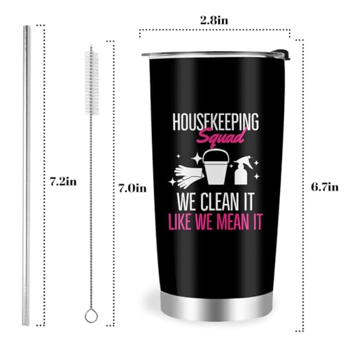 Farecnt Housekeepers Gifts for women, Cleaning Lady Gifts, Housekeeping Appreciation Gifts on Housekeeping Week, Stainless Steel Tumbler Coffee Mug 20 Oz - Image 3