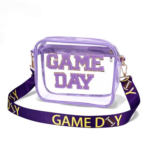 Clear Bag for Stadium Events,Game Day Clear Bag Stadium Approved Football Clear Crossbody Purse Bag for Sports2