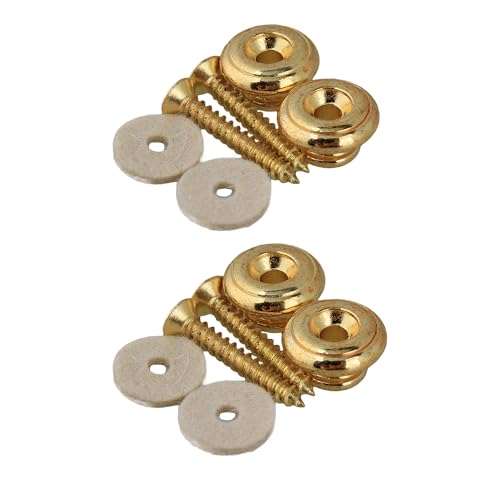 BQLZR Mushrooms Head Guitar Strap Buttons Strap Locks with Gaskets & Screws Pack of 4