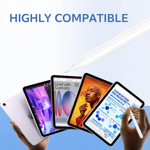 Image of Universal Stylus Pen for Touchscreens, Rechargeable Fine Tip Digital Pen for Writing, & Note-Taking, Works with Android and iOS Devices (Not Palm Rejection Pen) (Extra Replacement Nib Not Received)
