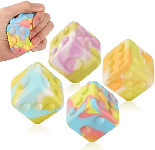 Ainic 2Pcs Fidget Bouncing Bowl Fidget Toys, Creative Camouflage Bounce Bowl, Rubber Novelty Cool Spinning Toy, Stress Relief Toy, Bounce Ball Outdoor Game Sports Fingertip Toy for Kids