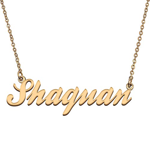 HUAN XUN Custom Personal Pendant Name Necklace Personalized My Best Friendship Gifts for Her Shaquan