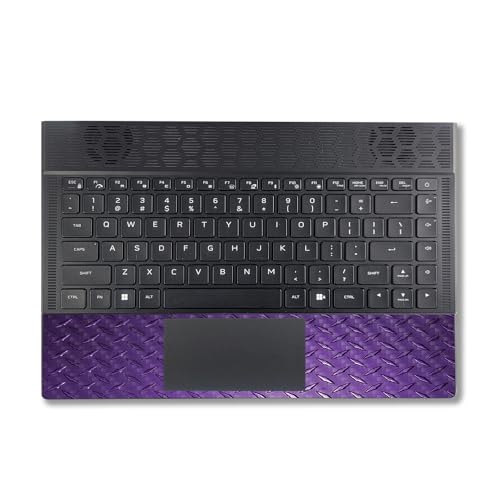 Image of MightySkins Carbon Fiber Skin Compatible with Alienware X14 R2 (2023) Full Wrap Kit - Purple Diamond Plate | Protective, Durable Textured Carbon Fiber Finish | Easy to Apply | Made in The USA