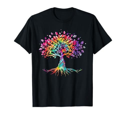Tie Dye Life is Really Good Tree of Life Art T-Shirt