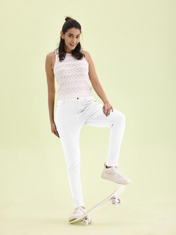 Image of GO COLORS Women Solid Super Stretch Warm Jeggings