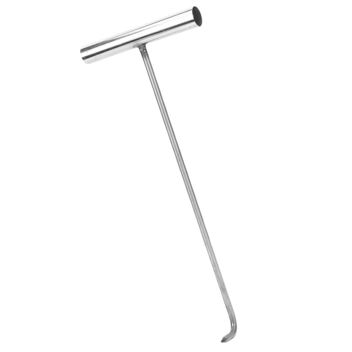 Pull Hook Hooks for Hanging Heavy Duty Hook Manhole Lift Hooks Wire Rolling Machines Drain Cover Hooks Utility Hooks Practical Hook Stainless Steel t Hook Manhole Cover Hook Silver MUSISALY