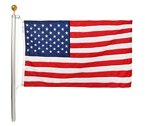 Ezpole Classic Inground Flag Pole Kit For Outdoors Heavy Duty-Winds To 130 Mph. Dual Flag Pole Holder For Outside House-Made In USA-Home Camper Beach-Includes Pole Flag Ground Sleeve Hardware (17 Ft.) by Ezpole - Image 3