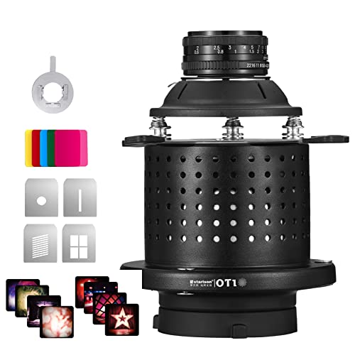 SOONPHO 50mm Snoot Conico Óptico,Condensador Óptico,Efectos Especiales de Arte en Forma de Haz de luz Cilindro para GODOX Bowens Mount