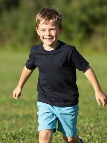 Image of Kids T Shirt Short Sleeve Crewneck Tee for Toddler Boys and Girls Cotton Basic Summer Top 2-6 Years