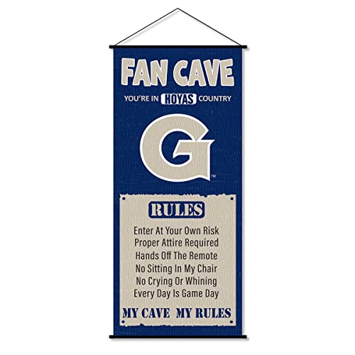 Georgetown Hoyas Man Cave Fan Banner Scroll